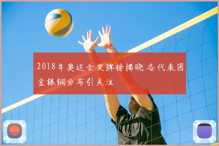 2018年奥运会奖牌榜揭晓 各代表团金银铜分布引关注
