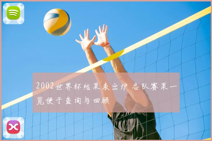 2002世界杯结果表出炉 各队赛果一览便于查询与回顾